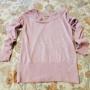 EUC Lucky Brand light pink boat neck sweater